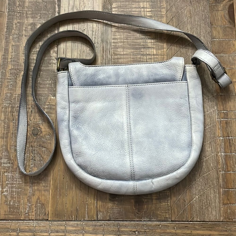 Latico Blue Leather Cross Body Bag
